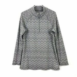 Eddie Bauer Chevron Half Zip Pull over